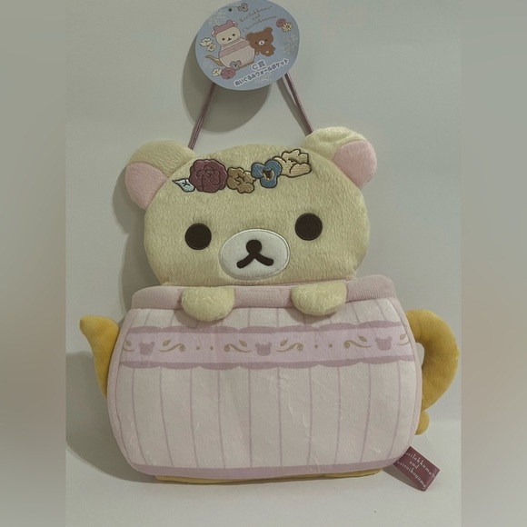 Korilakkuma Chairoikoguma Plush Wall Hanging with Pocket - Picture 1 of 9